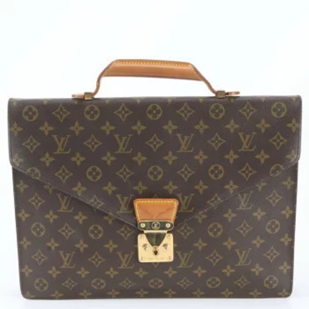 Louis Vuitton Monogram Serviette Conseiller Leather Business Briefcase Brown